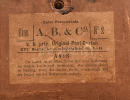 K.u.K. postadoboz pecséttöredékkel 1900 35x20 cm