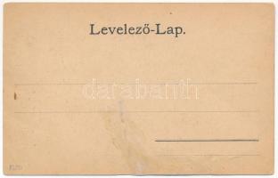 Piski, Simeria; MÁV vasúti műhely, gyár este. Főző József kiadása / repair workshop of the Hungarian...