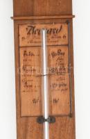 függőleges barométer és hőmérő 1850 Bernard Clermont Ferrand 105 cm