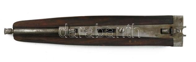 2 csövű csappantyús vadászpuska XIX. sz második fele, horddobozzal 110 cm