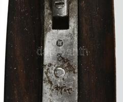 2 csövű csappantyús vadászpuska XIX. sz második fele, horddobozzal 110 cm