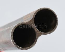 2 csövű csappantyús vadászpuska XIX. sz második fele, horddobozzal 110 cm