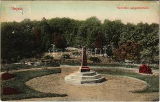 1912 Nevicke, Nevytske, Nyevicke (Ungvár, Uzhhorod, Uzhorod); Neviczkei vár, park részlet. Földesi Gyula kiadása / castle park (EK)