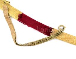 Empire díszszablya réz szerelékekkel cca 1830 vörös bársonyú tokban réz borítással 97 cm