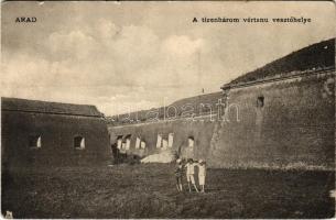 Arad, a tizenhárom vértanú vesztőhelye. Róth Testvérek kiadása / place of execution of the 13 martyrs of the Hungarian Revolution (1848-49) (EB)