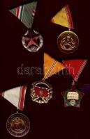 5db klf szocialista kitüntetés, szalaggal