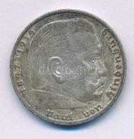 Német Harmadik Birodalom 1935A 5M Ag "Hindenburg" T:XF patina German Third Reich 1935A 5 M...