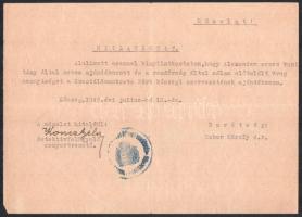 1945 Kőszegi rendőrségi nyomozás jelentése lopással kapcsolatban