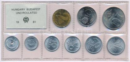 1981. 2f-10Ft (9xklf) érmés forgalmi sor fóliatokban T:UNC Adamo FO14