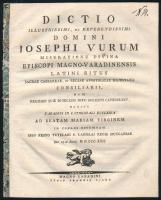 1822 A nagyváradi Szent László-templomban elmondott latin nyelvű beiktatási beszéd, 24p