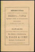 1885 Egger és Társa régiségek-, érmék- és ásványüzletének árjegyzéke, 16p