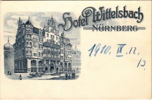 1910 Nürnberg, Nuremberg; Hotel Wittelsbach advertisement card
