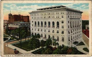 1924 Detroit (Michigan), YMCA, Telephone Building and Detroit Athletic Club (fa)