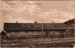 1917 Désakna, Ocna Dejului; M. kir. sóbánya ellenőri lakás. Moskovitz Vilmos kiadása / salt mine inspector's apartment (kis szakadás / small tear)