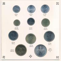 1993. 10f-200Ft (11xklf) forgalmi sor dísztokban, egylapos verzió, benne 200Ft Ag "MNB", k...