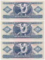 1980. 20Ft (3db, sorszámkövető) T:AU