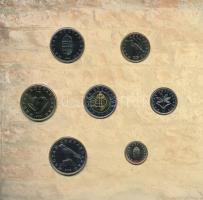 2005. 1Ft-100Ft (7xklf) forgalmi sor szettben + 2005. 10Ft "József Attila" T:BU 
Adamo FO...