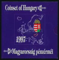 1997. 10f-100Ft (10xklf) "Magyarország pénzérméi" forgalmi sor dísztokban T:BU Adamo FO30