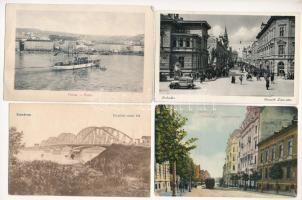 18 db RÉGI történelmi magyar város képeslap: Kassa, Komárom, Pozsony, Szabadka, Kolozsvár... / 18 pre-1945 historical Hungarian town-view postcards: Kosice, Komárnó, Bratislava, Subotica, Cluj...