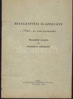 1955 Hitelesítési igazolvány az 554./1958 jegyzőkönyvi számú mustfokmérőhöz