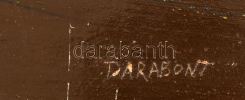 Darabont Tamás (1930-): Táj. Olaj, farost, jelzett, keretben, 30x40 cm