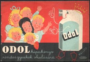 cca 1940 Odol reklám képeskönyv, Mallász Gitta (1907-1992) illusztrációival, 12 számozatlan oldal, Klösz coloroffset, kissé foltos