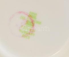 Zsolnay kék virág mintás hat személyes porcelán mokkás készlet. Matricás, jelzett, hibátlan