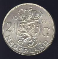 Hollandia 1961. 2 1/2 G Ag "Juliana" T:2+