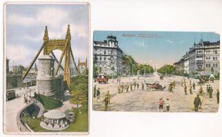 Budapest - 12 db régi képeslap vegyes minőségben