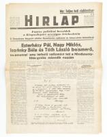 1949 A Hírlap IV. évfolyamának 330. száma, címlapon a Mindszenty-per részleteivel