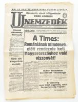 1939 Az Új Nemzedék XXI. évfolyamának 78. száma, címlapon Románia Magyarországhoz való viszonyáról szóló cikkel