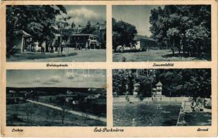 1944 Érd-Parkváros, Dohányáruda, Leventeüdülő, strand, autóbusz (fa)