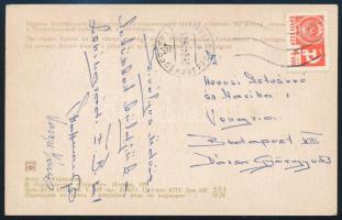 Varga János olimpiai bajnok birkózó (1939-2022) autográf képeslapja a leningrádi EB-ről / Hungarian olympic champion wrestler autograph postcard