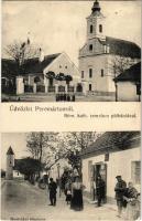 1913 Peremarton, Peremárton (Berhida); Római katolikus plébánia és templom, Fő utca, üzlete. Freudenberg Miksa kiadása