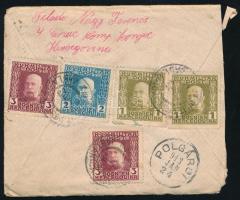 1913 Levél teljes tartalommal, 5 bélyeggel JABLANICA