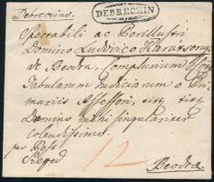 1830 Portós levél DEBRECZIN - Beodra