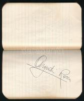 Aláírás-gyűjtemény füzetben, főleg amerikai hírességek (színészek, birkózók, bokszolók): Lionel Hamp...