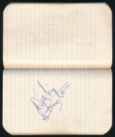 Aláírás-gyűjtemény füzetben, főleg amerikai hírességek (színészek, birkózók, bokszolók): Lionel Hamp...