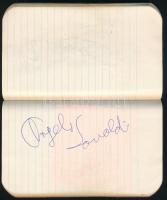 Aláírás-gyűjtemény füzetben, főleg amerikai hírességek (színészek, birkózók, bokszolók): Lionel Hamp...