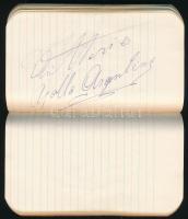 Aláírás-gyűjtemény füzetben, főleg amerikai hírességek (színészek, birkózók, bokszolók): Lionel Hamp...