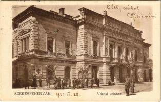 1920 Székesfehérvár, Városi színház, Színházi sör csarnok, Mészöly Lajos étterem, Dreher féle sör. Klökner Péter kiadása