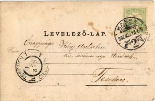 1902 Kassa, Kosice; A kassai Katolikus főgimnázium VIII. oszt. tanári kara és végzett növendékei az ...