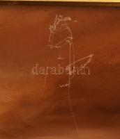 Adilov Alim (1963-): Esti tengerpart, olaj, farost, 50x90 cm, jelezve jobbra lent. Dekoratív fakeret...