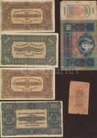 Korona tétel 1915-23. 10K piros "Magyarország" körbélyegzővel, 100K (2x), 500K (1x), 1000K...