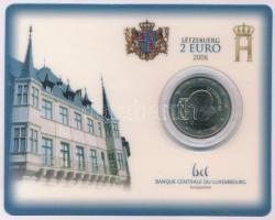 Luxemburg 2006. 2E Vilmos luxemburgi herceg 25. születésnapja sorszámozott műanyag díszlapon T:UNC Luxembourg 2006. 2 Euro 25th Birthday of Guillaume in a serial numbered plastic card C:UNC Krause KM#88