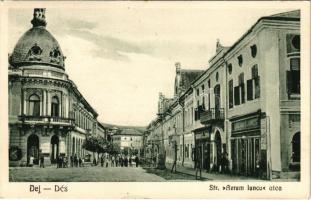 1935 Dés, Dej; Strada Avram Iancu / utca, Jagamas János, Léner János üzlete. Medgyesi Lajos kiadása / street, shops