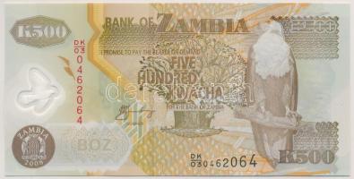 Zambia 2008. 500K T:UNC  Zambia 2008. 500 Kwacha C:UUNC