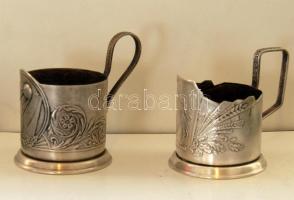 1959 Az első űrrepülés emlékére készített szovjet ón pohártartó, korának megfelelő állapotban