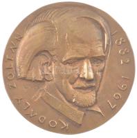 Kiss Kovács Gyula (1922-1984) DN Kodály Zoltán 1882-1967 egyoldalas bronz emlékérem (120mm) T:1