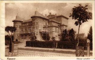 1927 Kaposvár, Városi színház, benzinkút, autó garage és kárpitos reklám (EK)